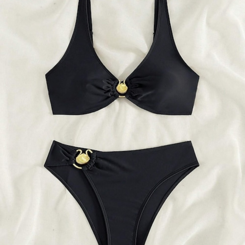 Chic Black and Gold‎ Women's Bikini - Picture 3 of 6